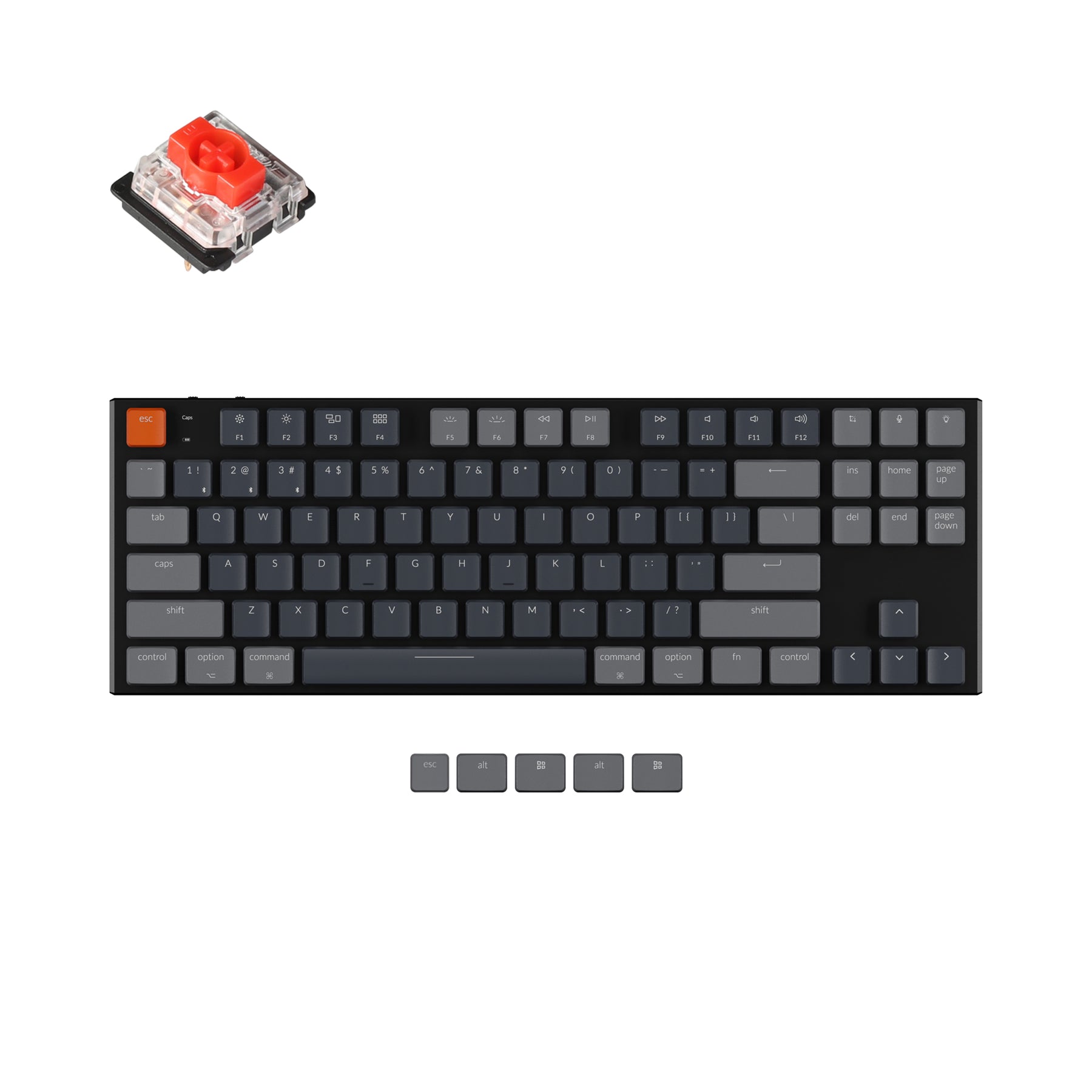 Keychron K1 draadloos mechanisch toetsenbord versie 5 (Amerikaanse ANSI-indeling)
