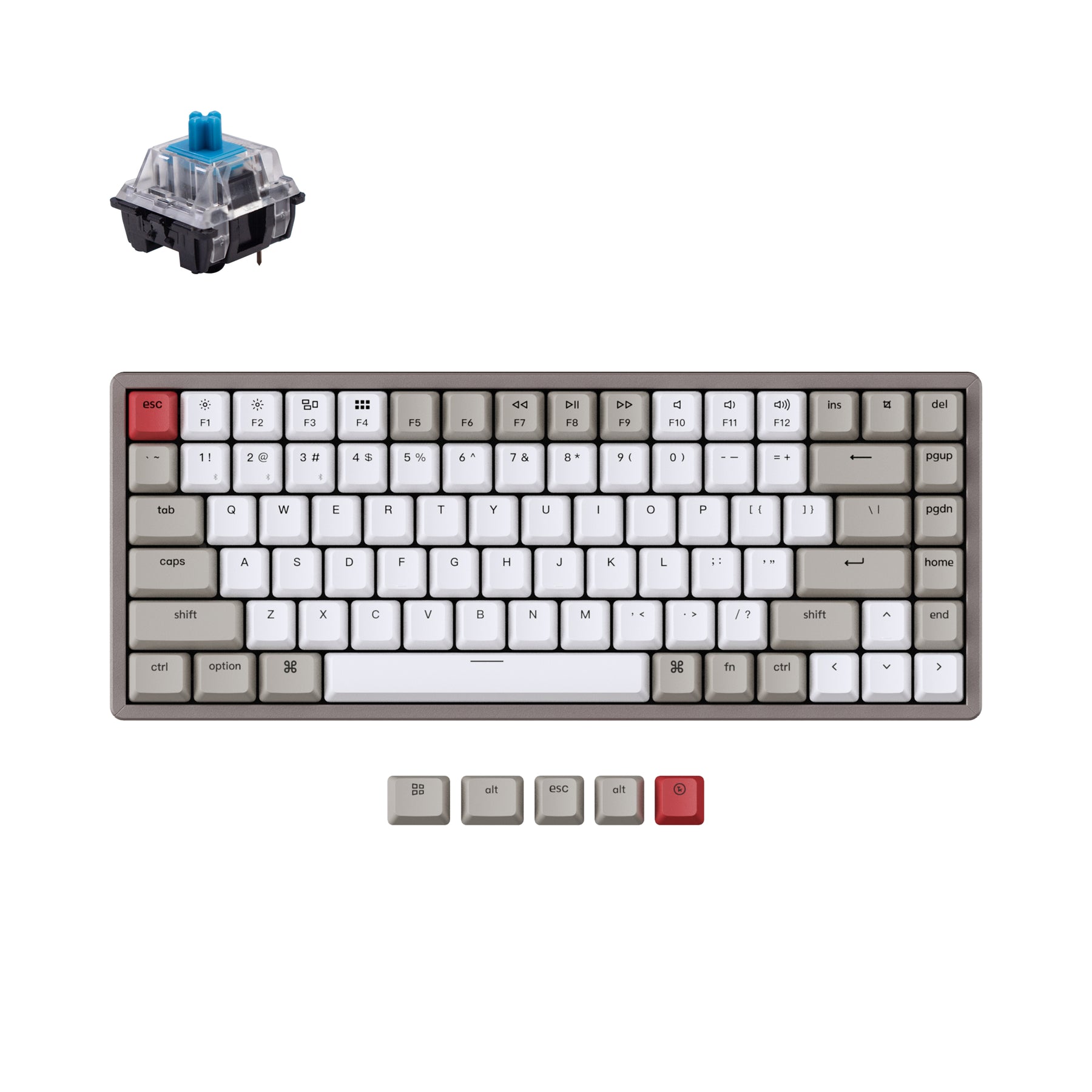Keychron K2 Non-Backlight Wireless Mechanical Keyboard (US ANSI Layout)