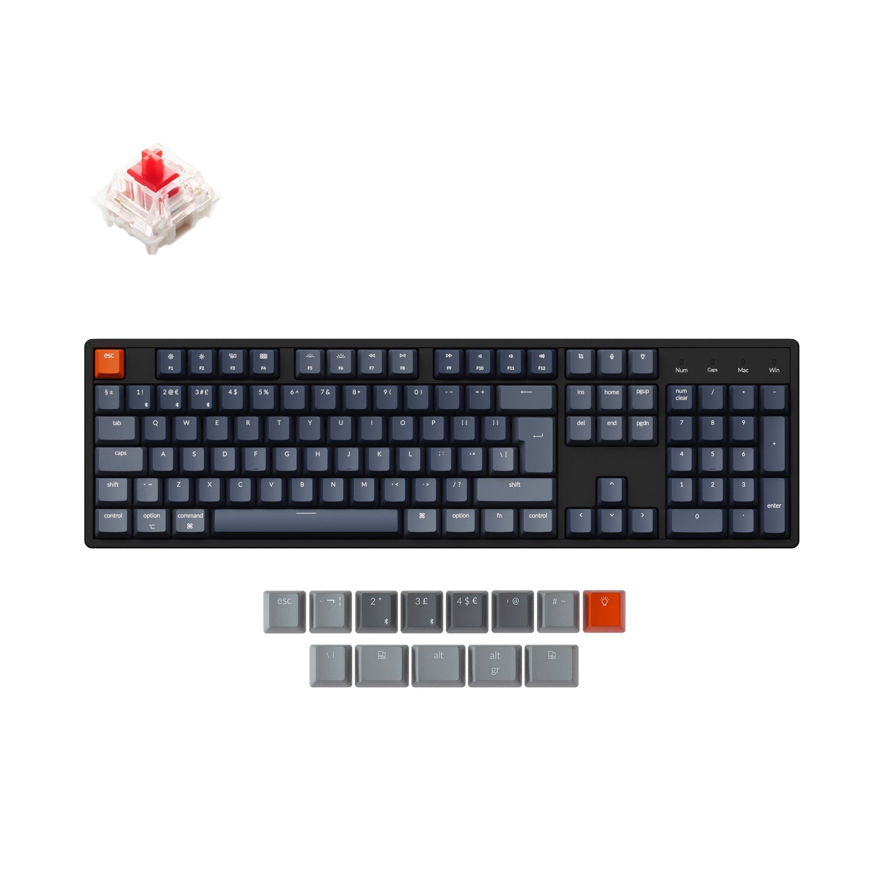 Keychron K10 draadloos mechanisch toetsenbord (UK ISO-indeling)
